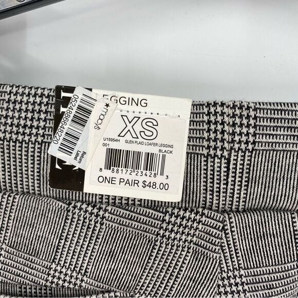 Hue Women’s Elastic Waist Pull On Plaid Dressy Leggings size XS - Picture 2 of 3